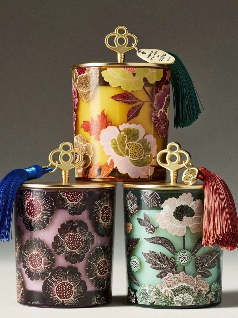 Anthropologie Amelie Woody Teakwood & Rose Lidded Glass Candle